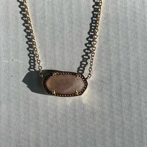 Kendra Scott Elisa Necklace-Pink Quartz